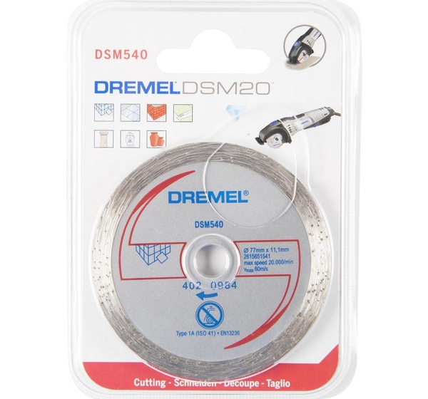 Диск отрезной алмазный для Dremel DSM20 77х11.1 мм